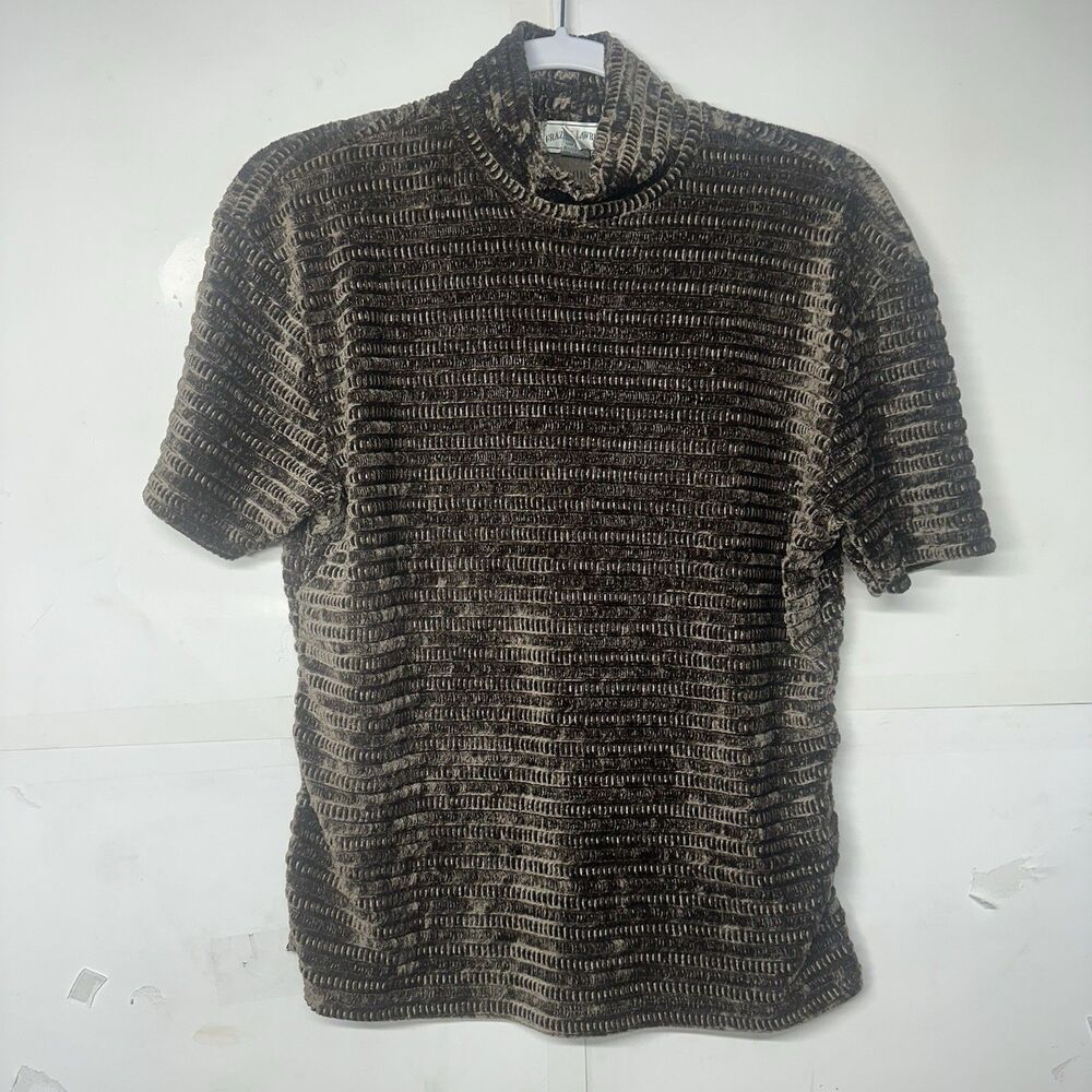 Vintage Fraszier Lawrence Women’s Top Size Large Green Textured Mock Neck